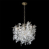 Modern Crystal Glass Branch Chandelier for Dining Room and High Ceiling Foyers