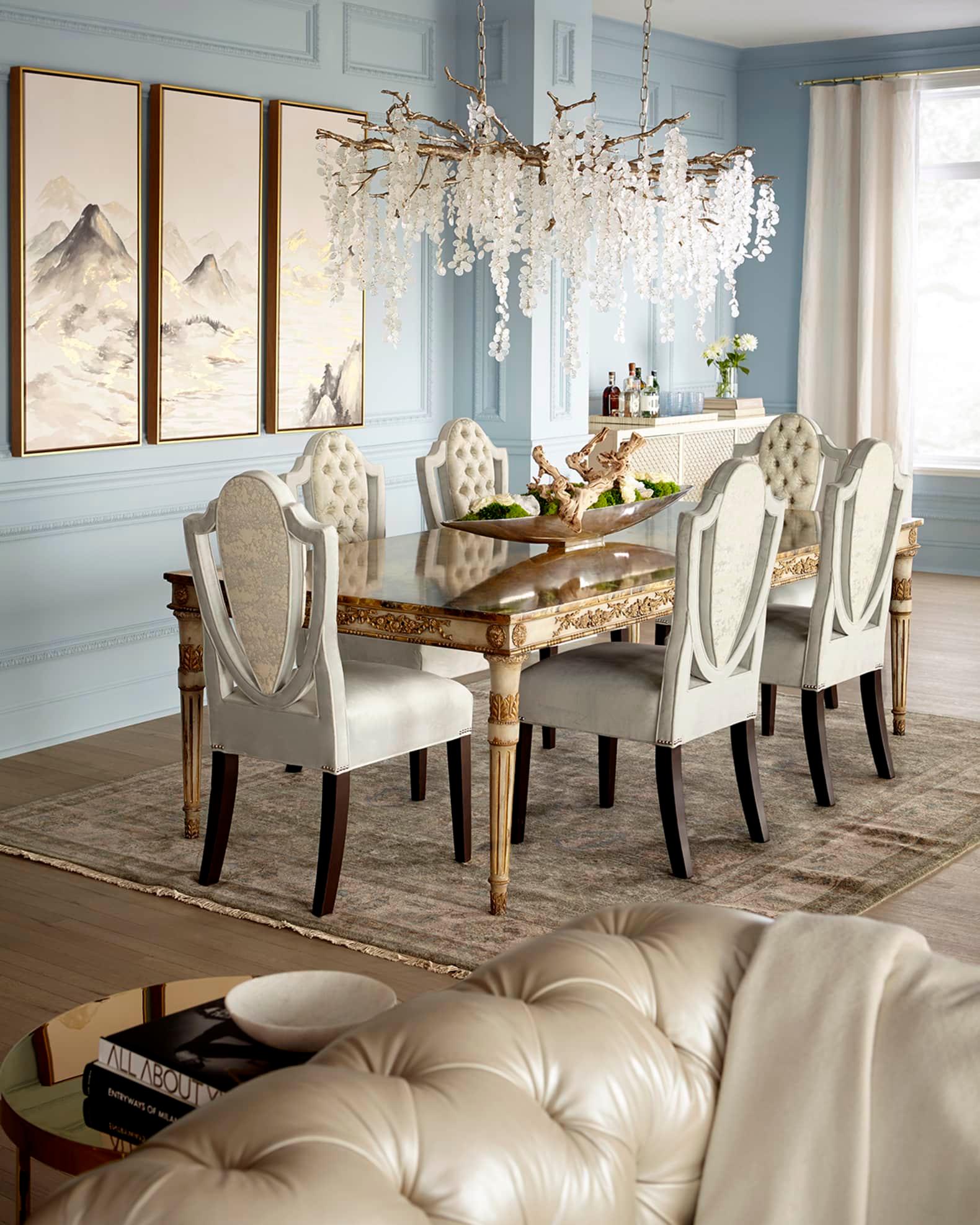 Modern Crystal Glass Branch Chandelier for Dining Room and High Ceiling Foyers
