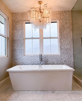 Modern Crystal Glass Branch Chandelier for Dining Room and High Ceiling Foyers