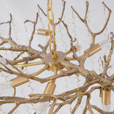 Modern Crystal Glass Branch Chandelier for Dining Room and High Ceiling Foyers