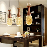 Modern Crystal Globe LED Pendant Light Electroplated Metal Hanging Ceiling Lamp for Living Room