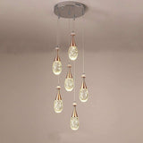 Modern Crystal Globe LED Pendant Light Electroplated Metal Hanging Ceiling Lamp for Living Room