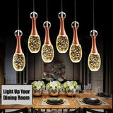 Modern Crystal Globe LED Pendant Light Electroplated Metal Hanging Ceiling Lamp for Living Room