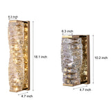 Modern Crystal LED Wall Sconce with 3 Color Dimming Stainless Steel Luxury Wall Lamp for Bedroom Hallway