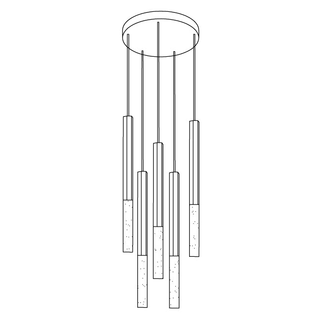 Modern Crystal Plumage LED Pendant Light Vertical Brass Suspension Hanging Lamp