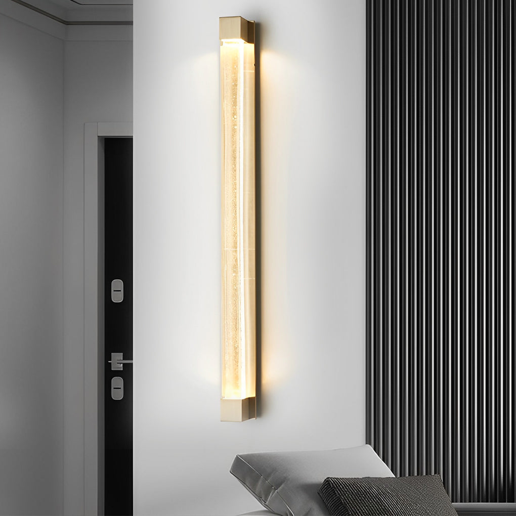 Modern Crystal Strip LED Wall Sconce Postmodern Luxury Bubble Glass Indoor Light Fixture