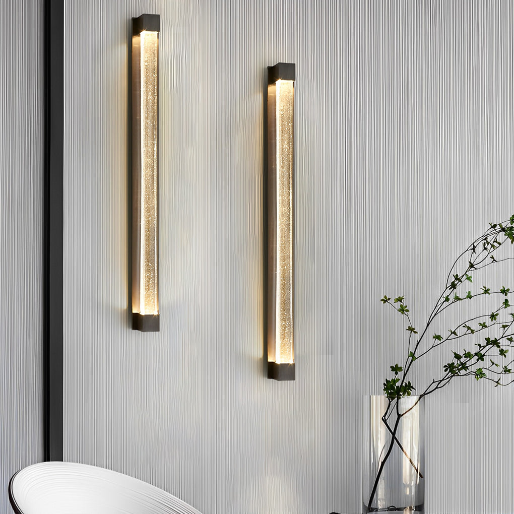 Modern Crystal Strip LED Wall Sconce Postmodern Luxury Bubble Glass Indoor Light Fixture