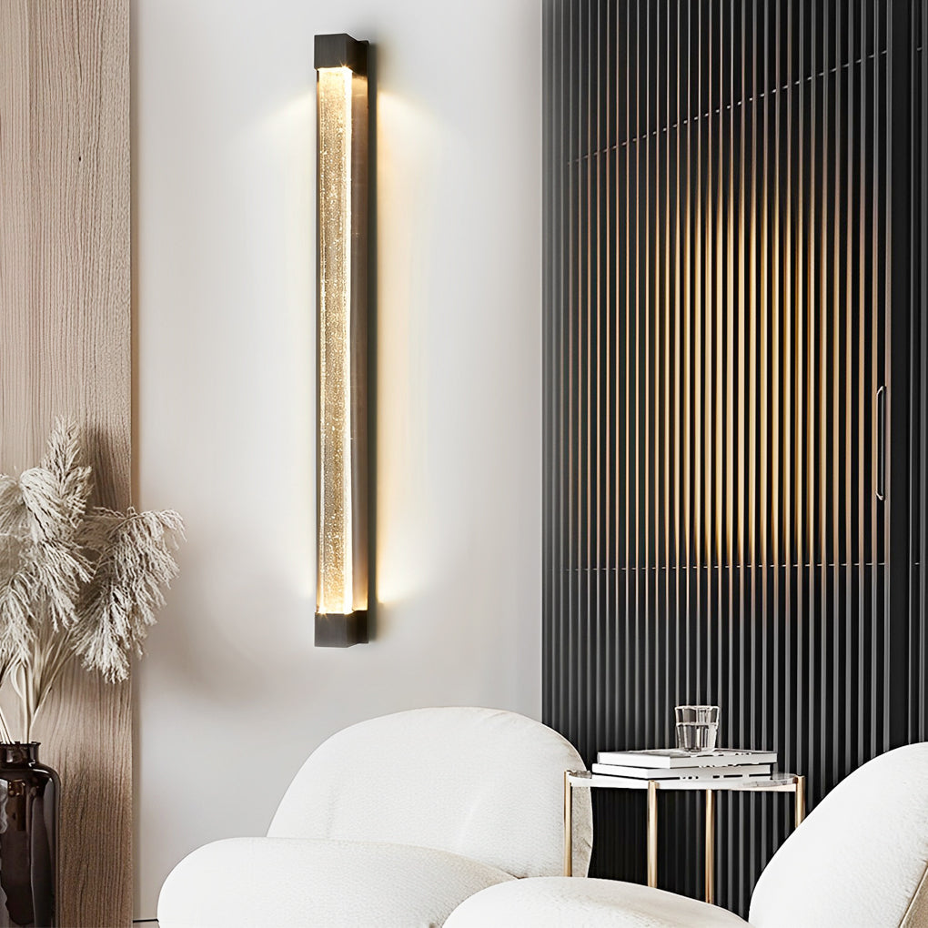 Modern Crystal Strip LED Wall Sconce Postmodern Luxury Bubble Glass Indoor Light Fixture