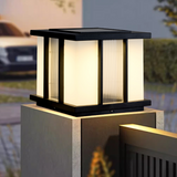 Modern Cube Solar Path Light Outdoor Waterproof Landscape Garden Pillar LED Lamp