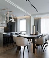Modern Cubist Style Geometric Glass Ceiling Light with Murano Spheres and Metal Frame