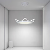 Modern Curved Circular LED Ceiling Light Aluminum Pendant Fixture for Kids Bedroom and Living Room