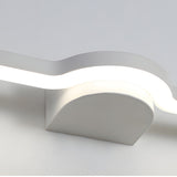 Modern Curved LED Bathroom Vanity Light with 3 Color Dimming Settings for Mirror Wall Mount