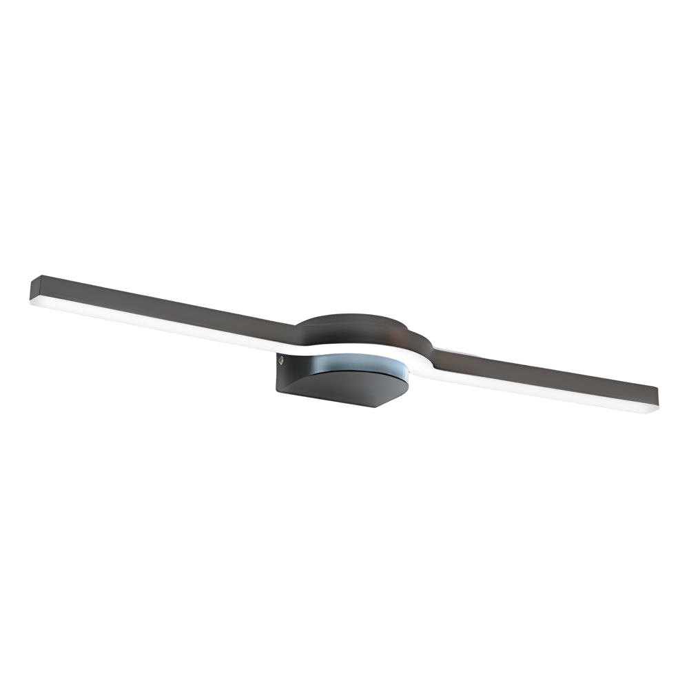Modern Curved LED Bathroom Vanity Light with 3 Color Dimming Settings for Mirror Wall Mount