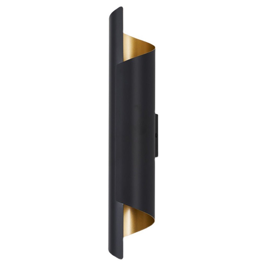 Modern Curved LED Metal Wall Sconce Nordic Black and Gold Iron Lighting for Bedroom and Living Room