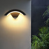 Modern Curved LED Outdoor Wall Sconce Waterproof Aluminum Porch Downlight Fixture