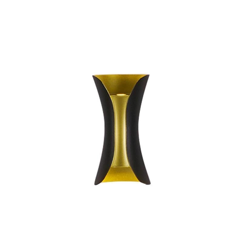 Modern Curved LED Outdoor Wall Sconce Waterproof Up and Down Porch Light Fixture