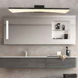 Modern Curved LED Vanity Light Bar Slim Bathroom Wall Sconce Fixture Matte Black or White Finish
