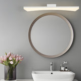 Modern Curved LED Vanity Light Bar Slim Bathroom Wall Sconce Fixture Matte Black or White Finish