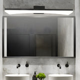 Modern Curved LED Vanity Light Bar Slim Bathroom Wall Sconce Fixture Matte Black or White Finish