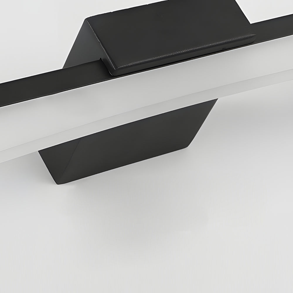 Modern Curved LED Vanity Light Bar Slim Bathroom Wall Sconce Fixture Matte Black or White Finish
