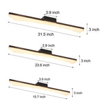 Modern Curved LED Vanity Light Bar Slim Bathroom Wall Sconce Fixture Matte Black or White Finish
