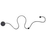 Modern Curved Linear LED Wall Sconce Black Metal Long Strip Decorative Wall Lamp
