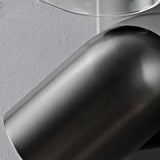 Modern Cylinder Adjustable Iron Wall Sconce for Bedroom and Living Room in Gray and Red Copper