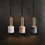 Modern Cylinder Concrete Pendant Light Nordic Industrial Cement Hanging Lamp for Kitchen Island
