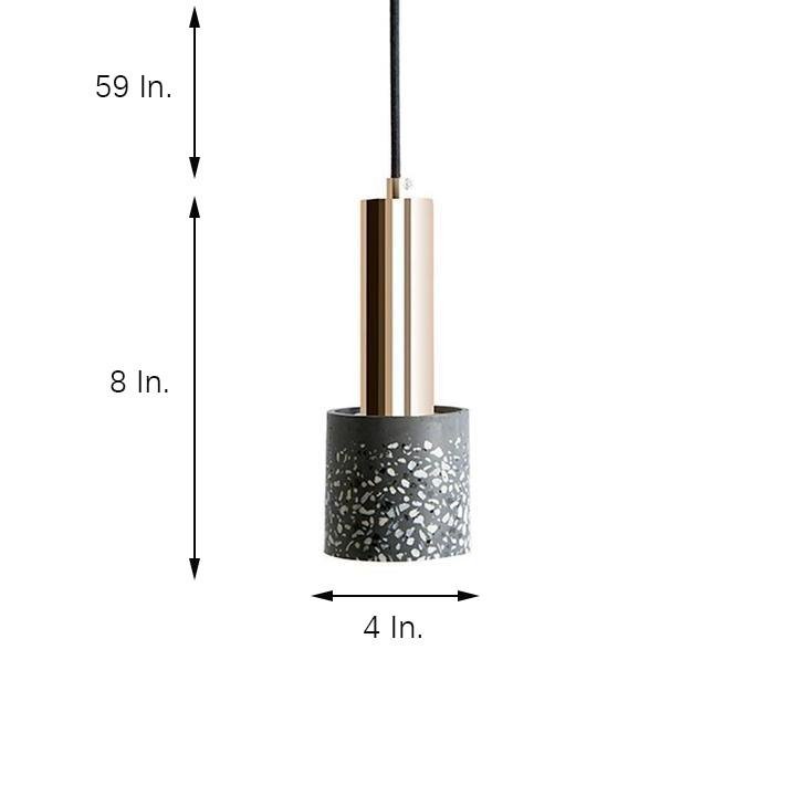 Modern Cylinder Concrete Pendant Light Nordic Industrial Cement Hanging Lamp for Kitchen Island