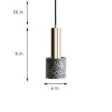 Modern Cylinder Concrete Pendant Light Nordic Industrial Cement Hanging Lamp for Kitchen Island
