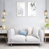 Modern Cylinder Crystal Pendant Lights Set of 2 Nordic Style Hanging Lamps for Dining Room