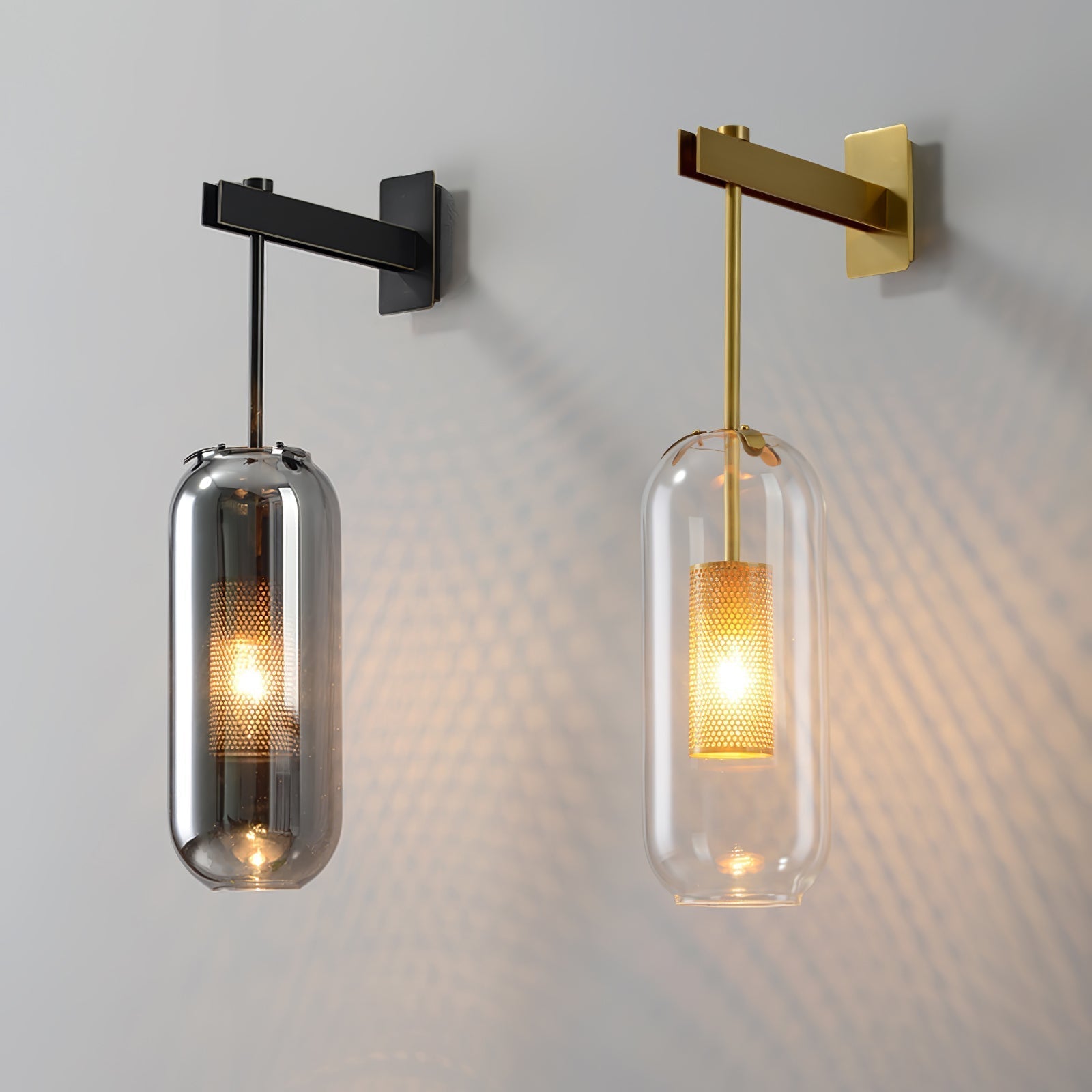 modern-cylinder-glass-wall-sconce-with-perforated-metal-cage-and-steel-accents-for-home-decor