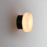 Modern Cylindrical Alabaster Wall Sconce LED Stone Wall Light Fixture for Indoor Decor
