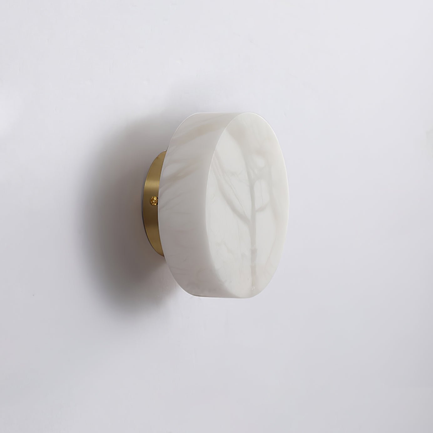 Modern Cylindrical Alabaster Wall Sconce LED Stone Wall Light Fixture for Indoor Decor