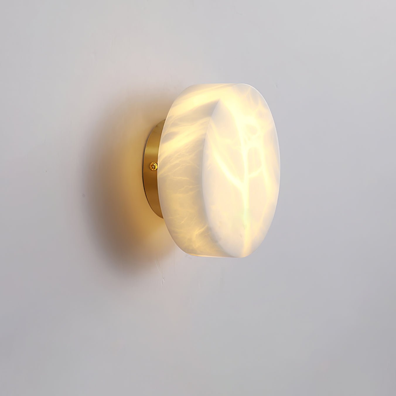 Modern Cylindrical Alabaster Wall Sconce LED Stone Wall Light Fixture for Indoor Decor