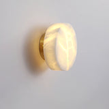 Modern Cylindrical Alabaster Wall Sconce LED Stone Wall Light Fixture for Indoor Decor