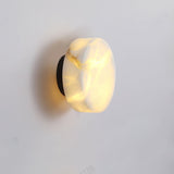 Modern Cylindrical Alabaster Wall Sconce LED Stone Wall Light Fixture for Indoor Decor