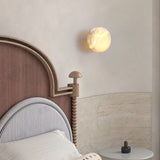 Modern Cylindrical Alabaster Wall Sconce LED Stone Wall Light Fixture for Indoor Decor
