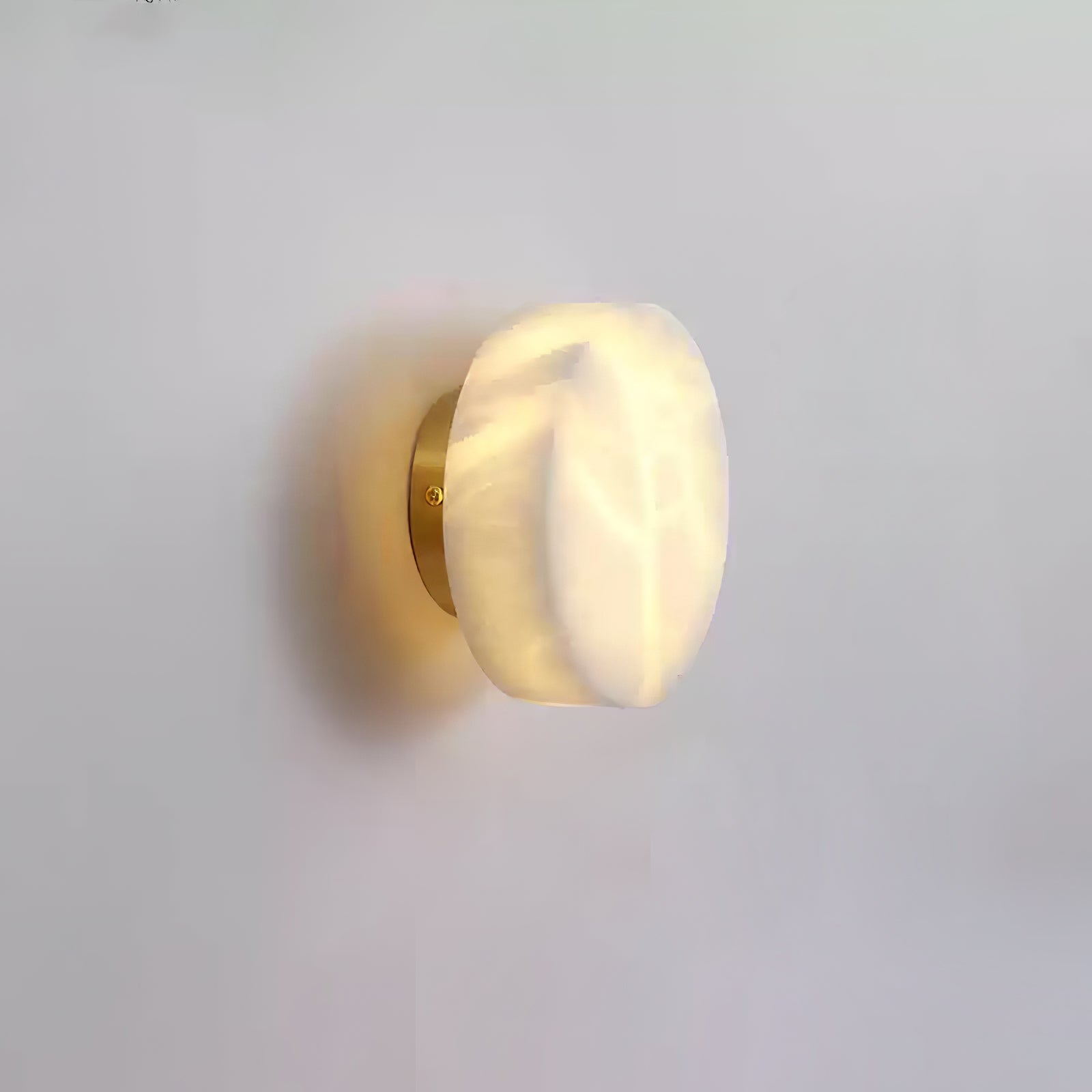 Modern Cylindrical Alabaster Wall Sconce LED Stone Wall Light Fixture for Indoor Decor
