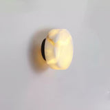 Modern Cylindrical Alabaster Wall Sconce LED Stone Wall Light Fixture for Indoor Decor