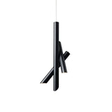 Modern Cylindrical Aluminum LED Pendant Light Minimalist Two Tube Geometric Chandelier