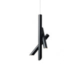 Modern Cylindrical Aluminum LED Pendant Light Minimalist Two Tube Geometric Chandelier