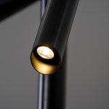 Modern Cylindrical Aluminum LED Pendant Light Minimalist Two Tube Geometric Chandelier