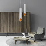 Modern Cylindrical Aluminum LED Pendant Light Nordic Tube Chandelier for Kitchen Island