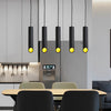 Modern Cylindrical Aluminum LED Pendant Light Nordic Tube Chandelier for Kitchen Island