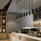 Modern Cylindrical Aluminum LED Pendant Light Nordic Tube Chandelier for Kitchen Island