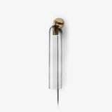 Modern Cylindrical Art Glass Plug In Wall Sconce Lighting with Metal Hardware for Bedroom and Living Room