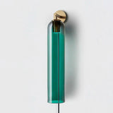 Modern Cylindrical Art Glass Plug In Wall Sconce Lighting with Metal Hardware for Bedroom and Living Room
