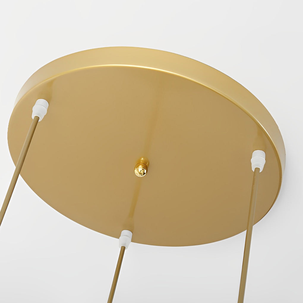 Modern Cylindrical Crystal Pendant Light Three Step Dimming Nordic Hanging Chandelier for Dining Room