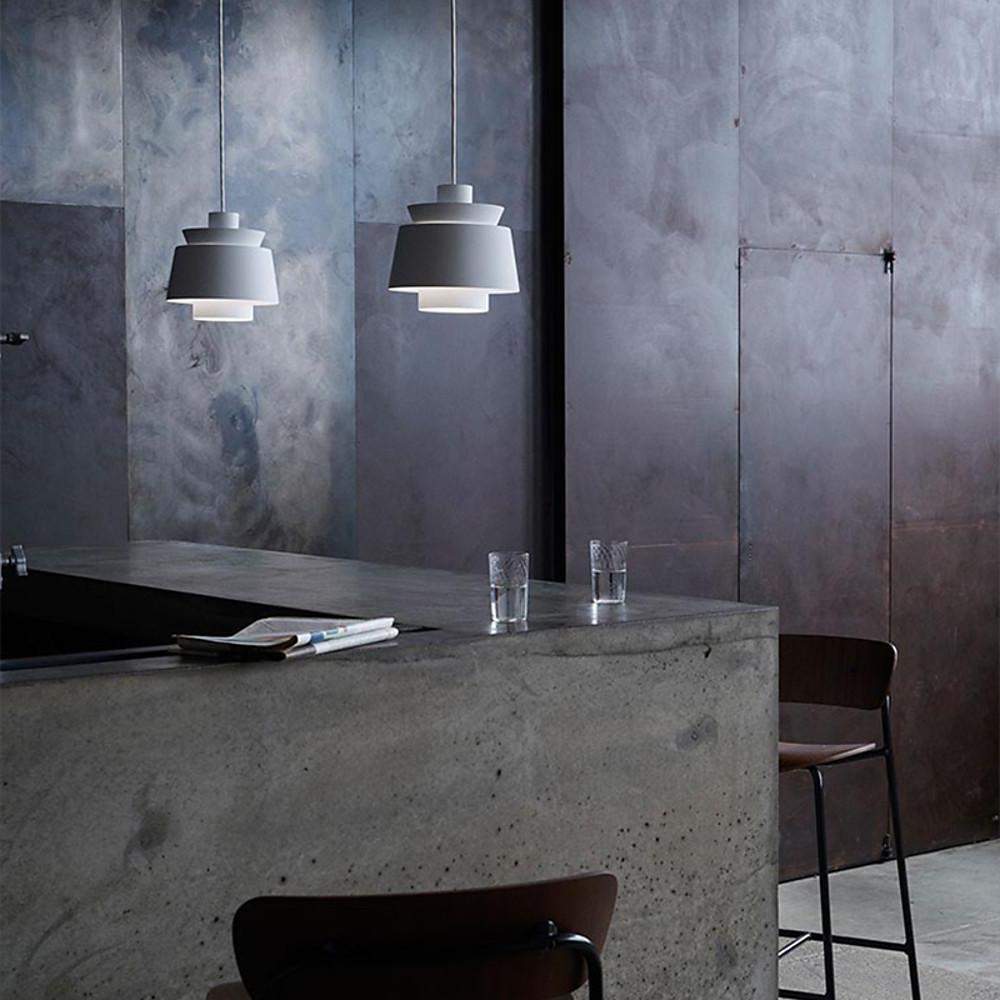 Modern Cylindrical Electroplated Metal Pendant Light Minimalist Industrial LED Ceiling Fixture